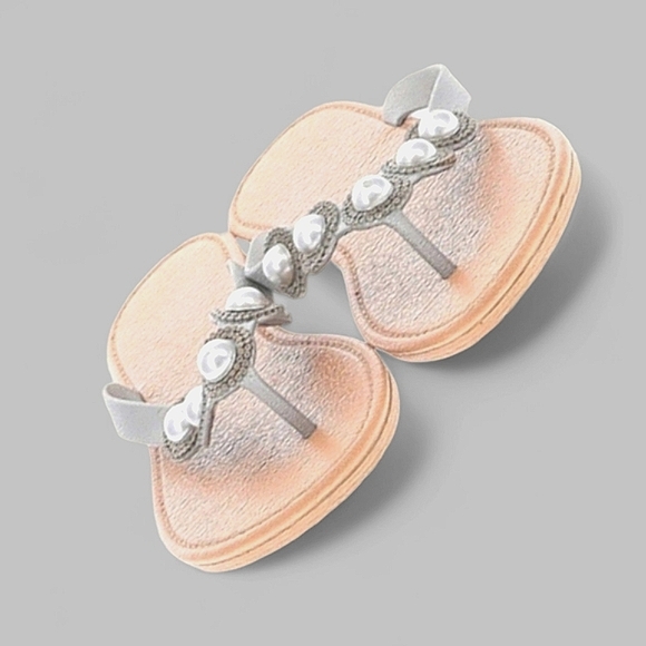 💙 Beaded Embellished Flip Flops So Adorable!! - Picture 5 of 5